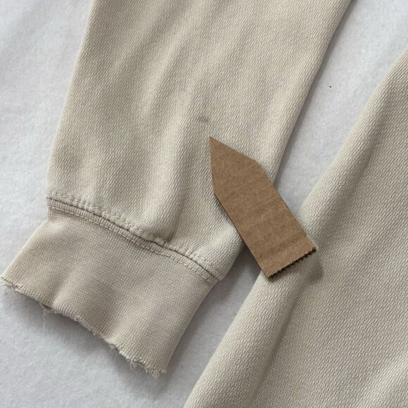 Thrashed Tupac Shakur Beige Hoodie Sweatshirt Poetic Justice Distressed - Picture 10 of 11